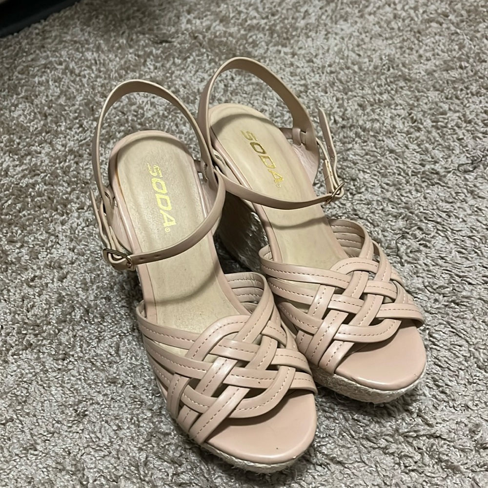 Tan Wedges/Heels